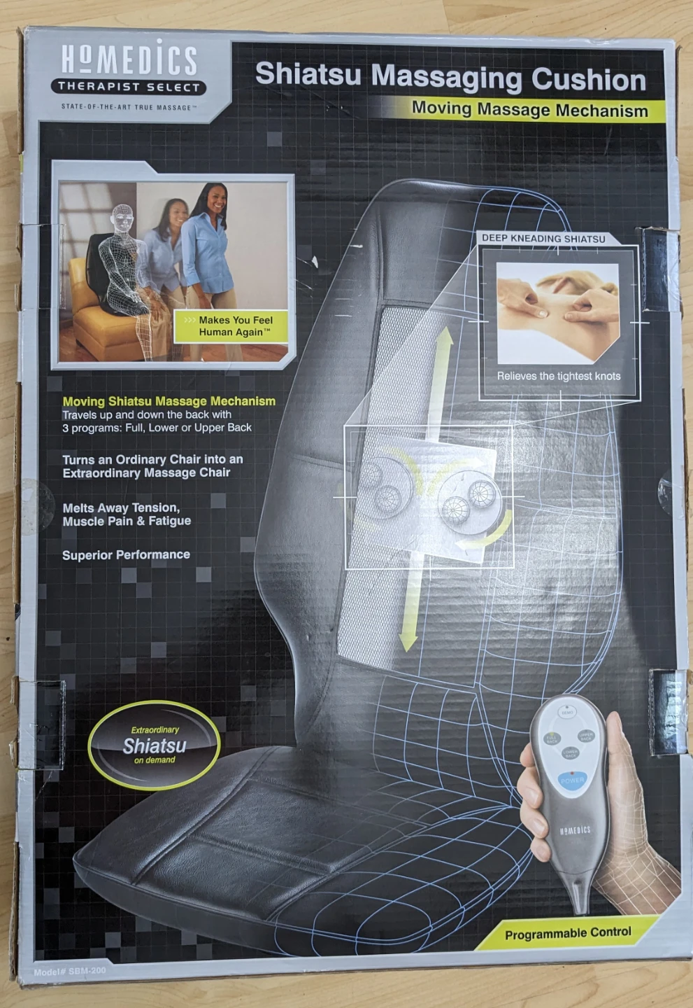 HoMedics Shiatsu Massaging Cushion with Moving Massage Mechanism