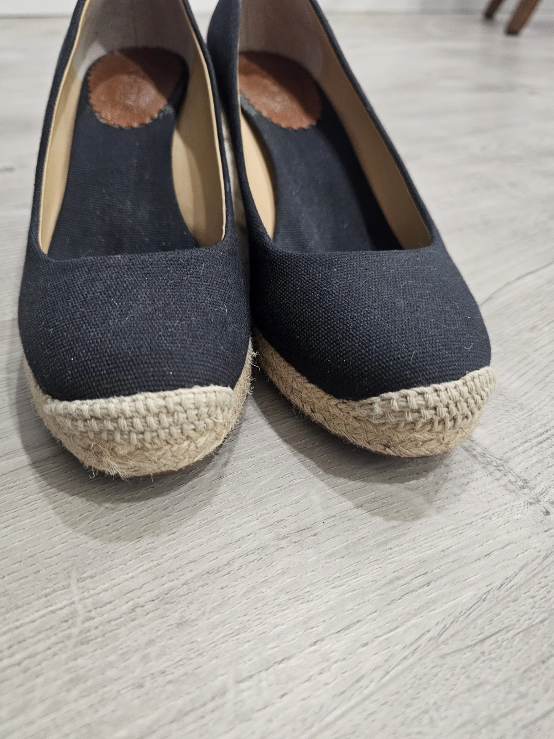 J. Crew Black Canvas Espadrille Wedge Heels - photo 4