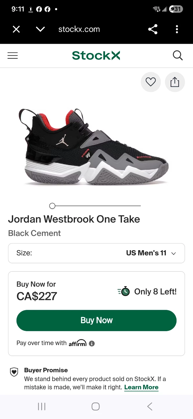 Brand new Jordan Westbrook One Take for sale