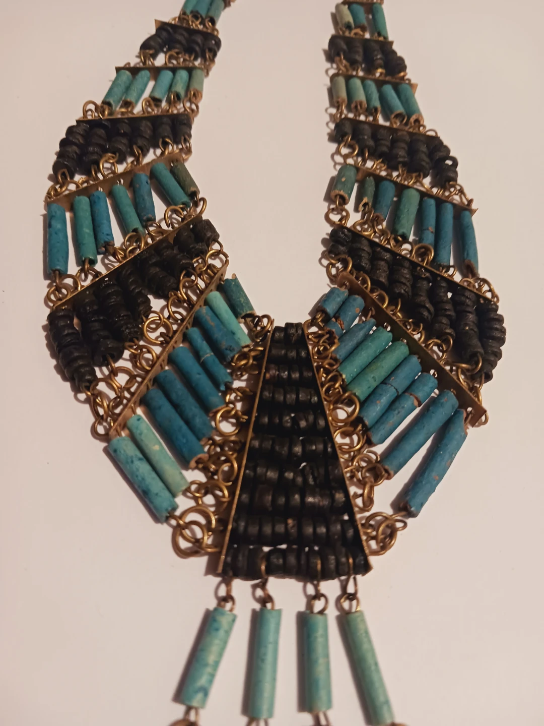 Vintage Egyptian Style Beaded Necklace