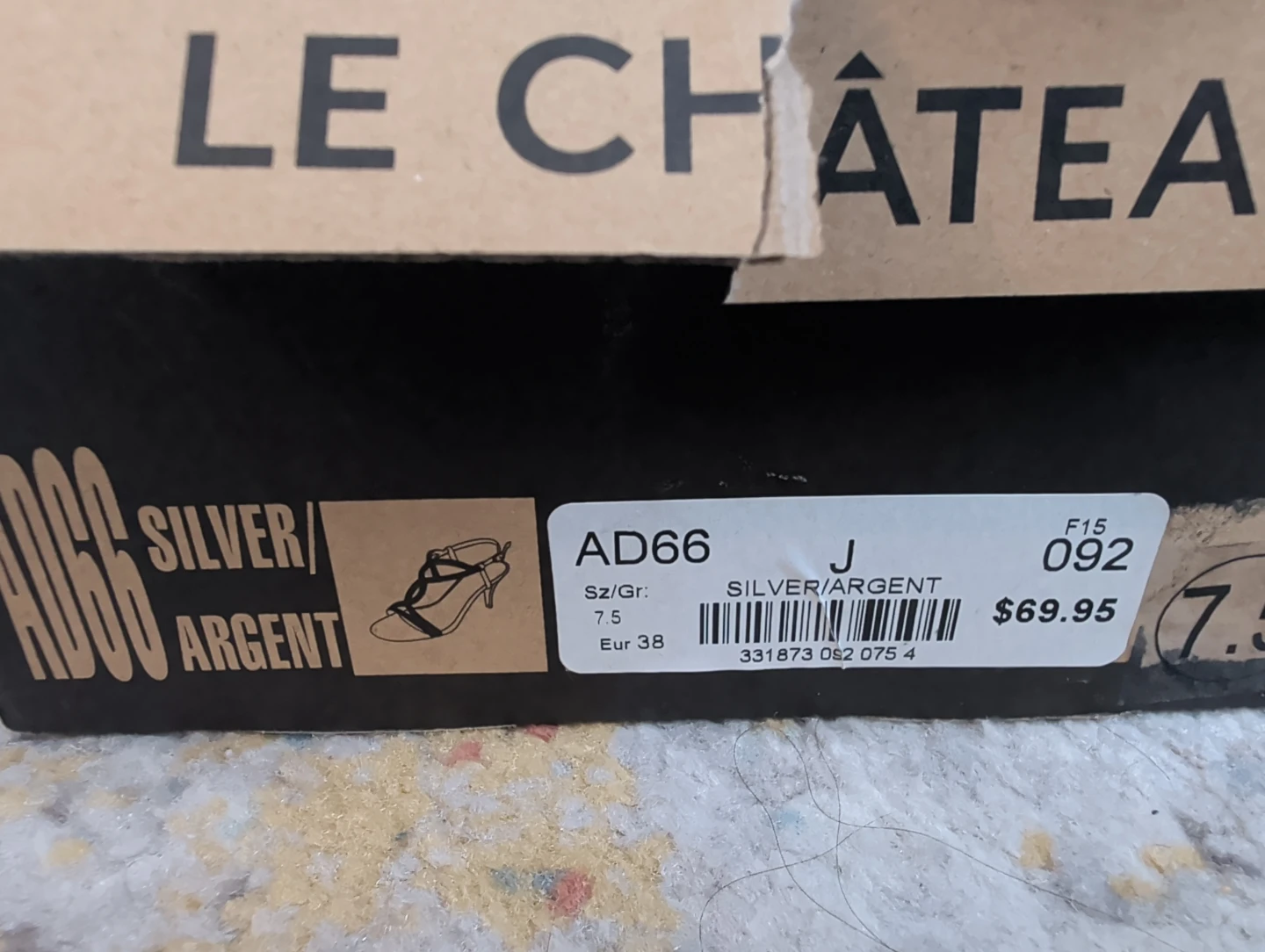 Le Château Embellished Silver Heels - Size 7.5 - photo 4