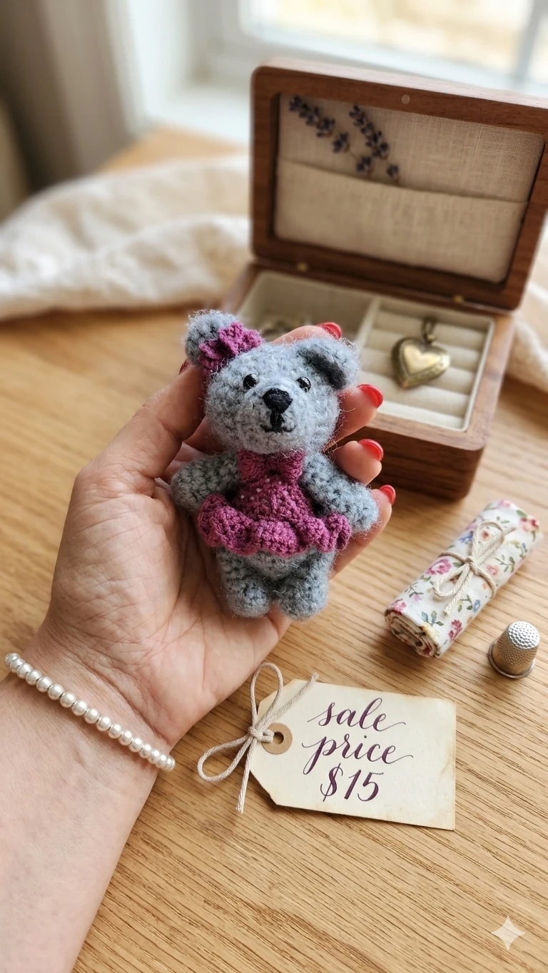 Handmade Crochet Teddy Bear Toy