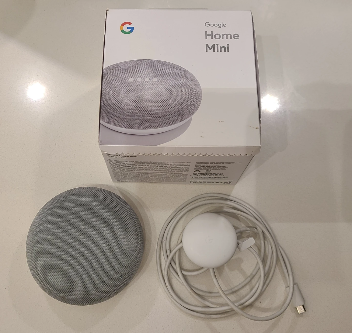 Google Home Mini Chalk - 1st Generation