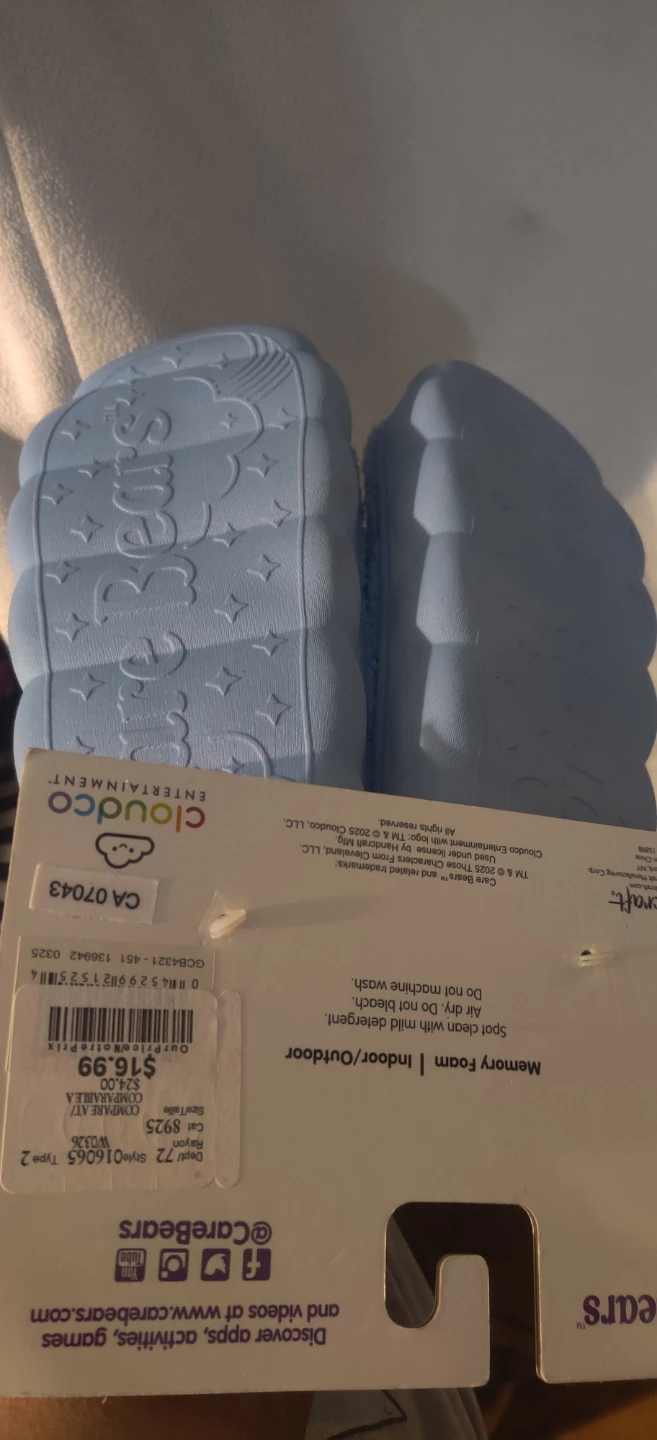 Care Bears Kids Slippers - Blue - Size 3.5/4.5 - photo 4