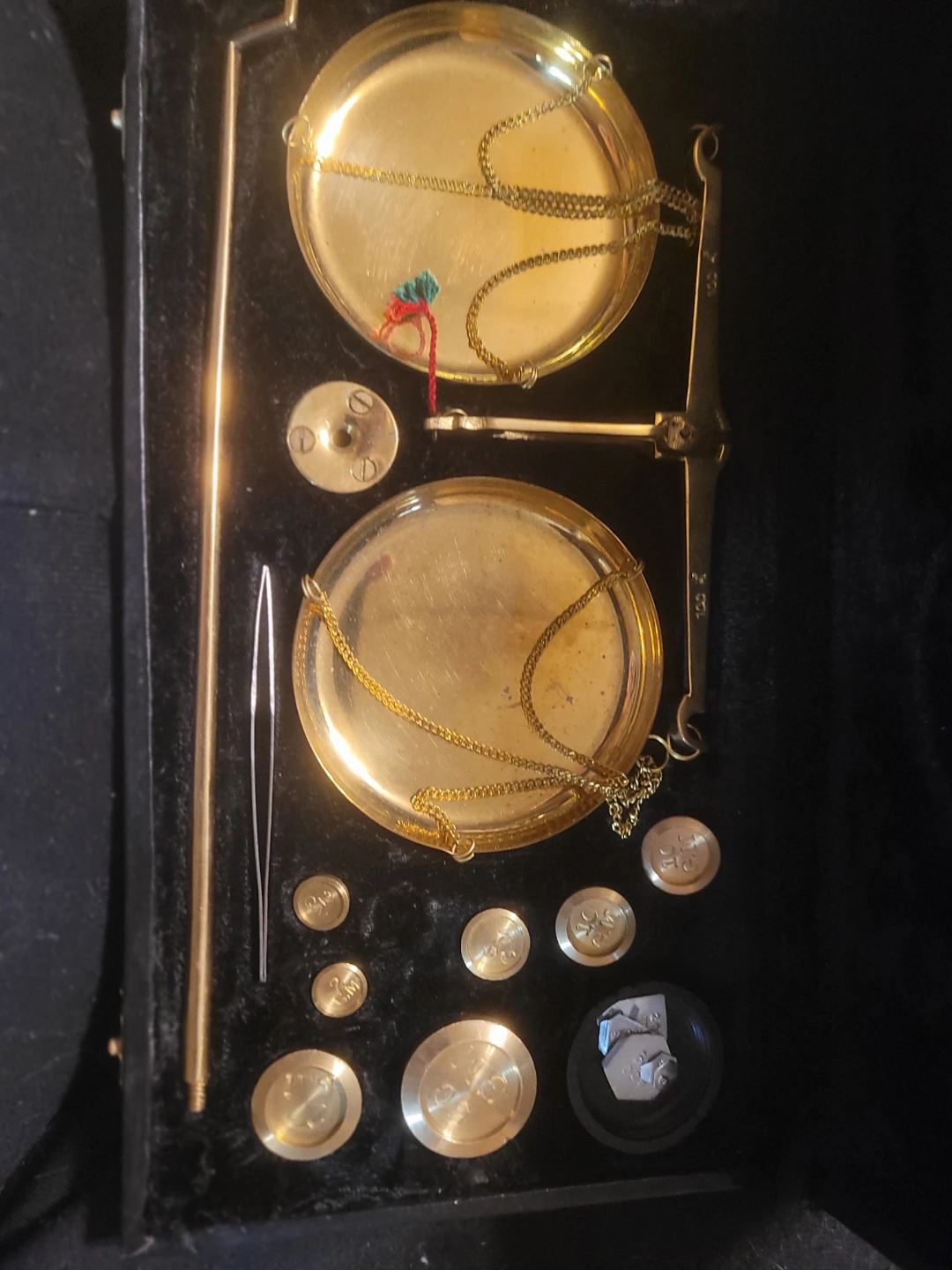 Vintage Brass Scale Set with Weights