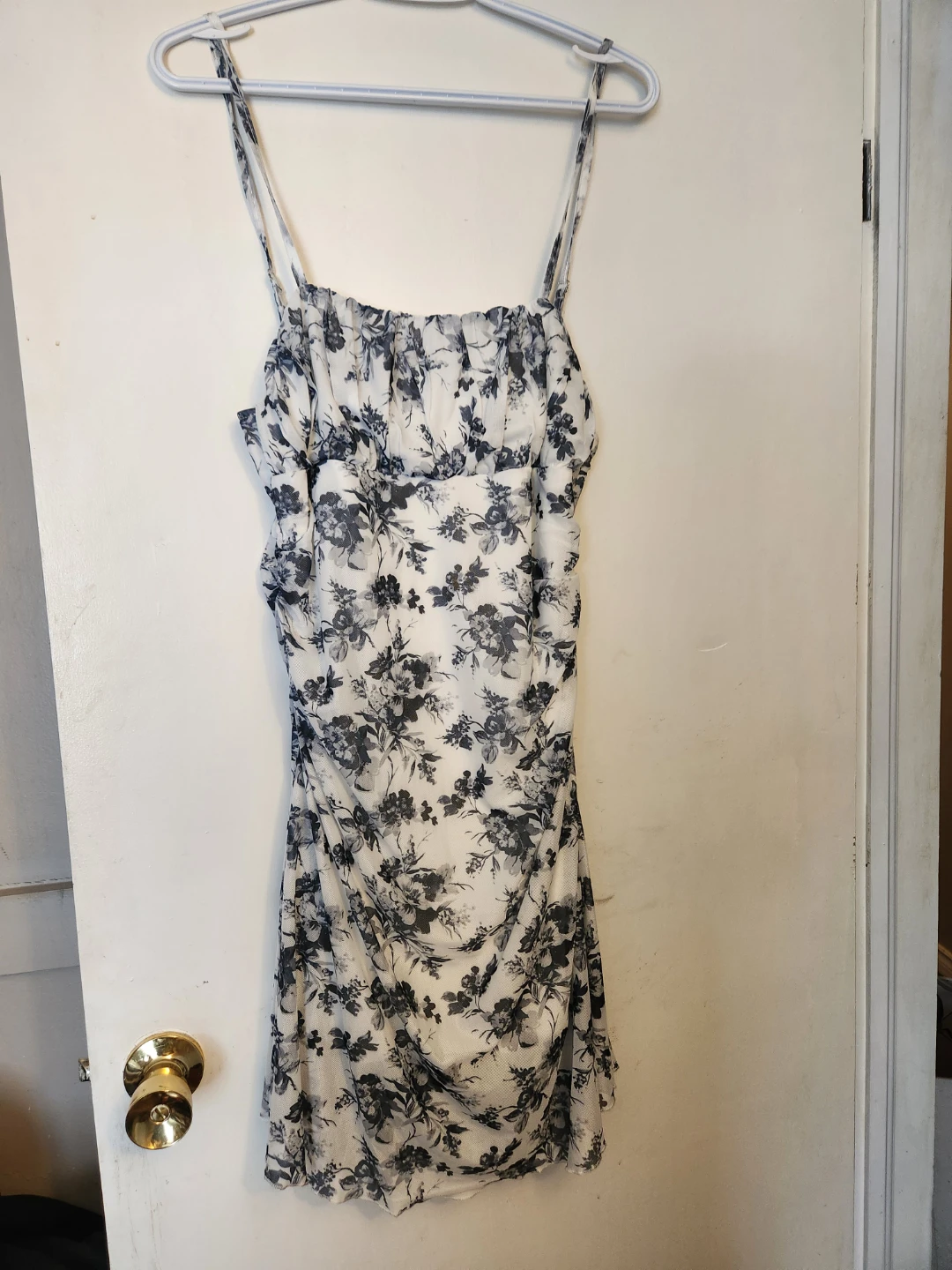 Floral Ruched Mini Dress