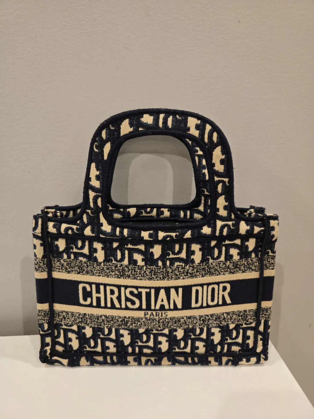 Christian Dior Canvas Book Tote Bag Mini 23cm
