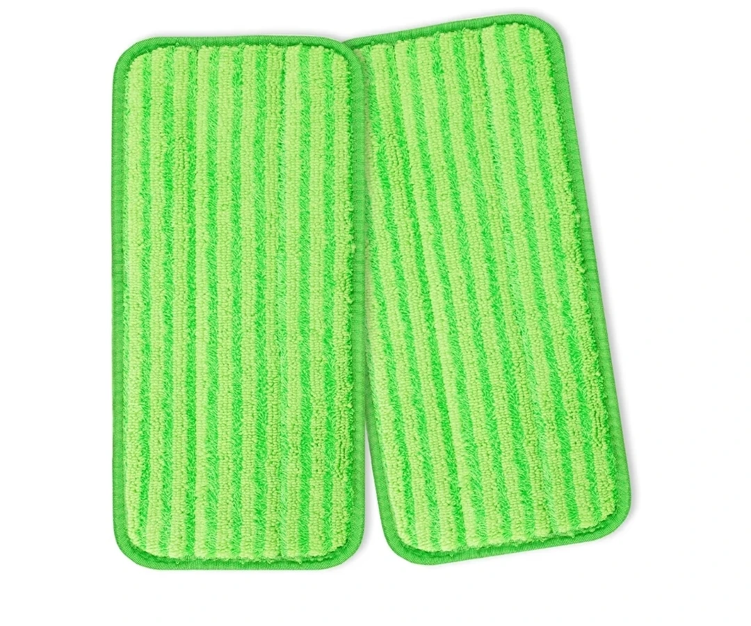 Green Microfiber Mop Pads (2 Pack)