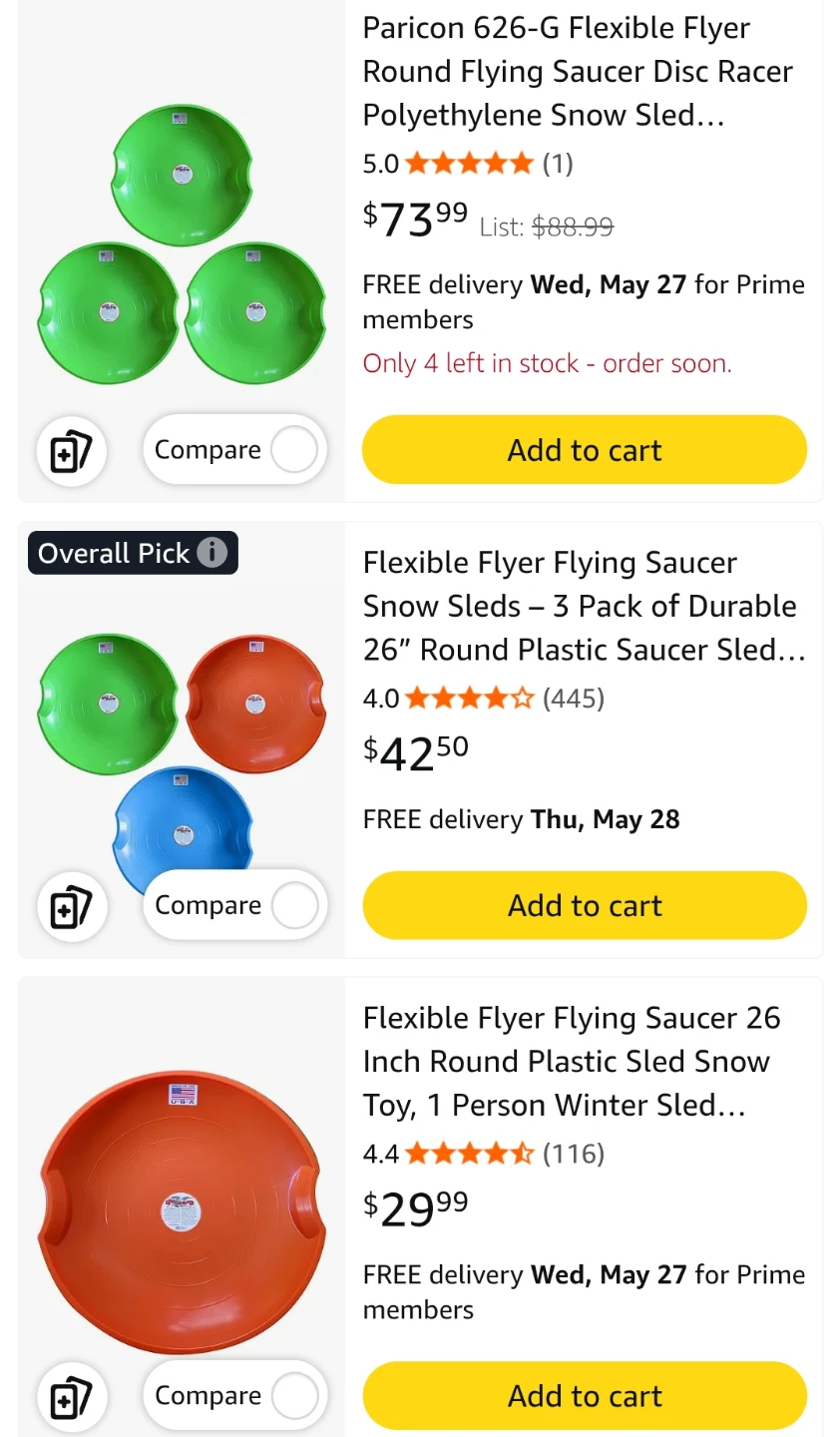 Flexible flyer Round Snow Sled 26" - photo 2