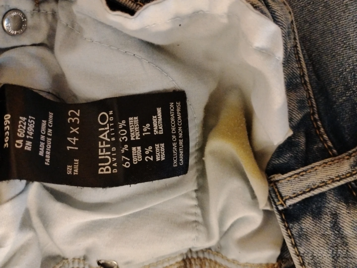 Buffalo David Bitton Jeans - Size 14x32 - photo 4