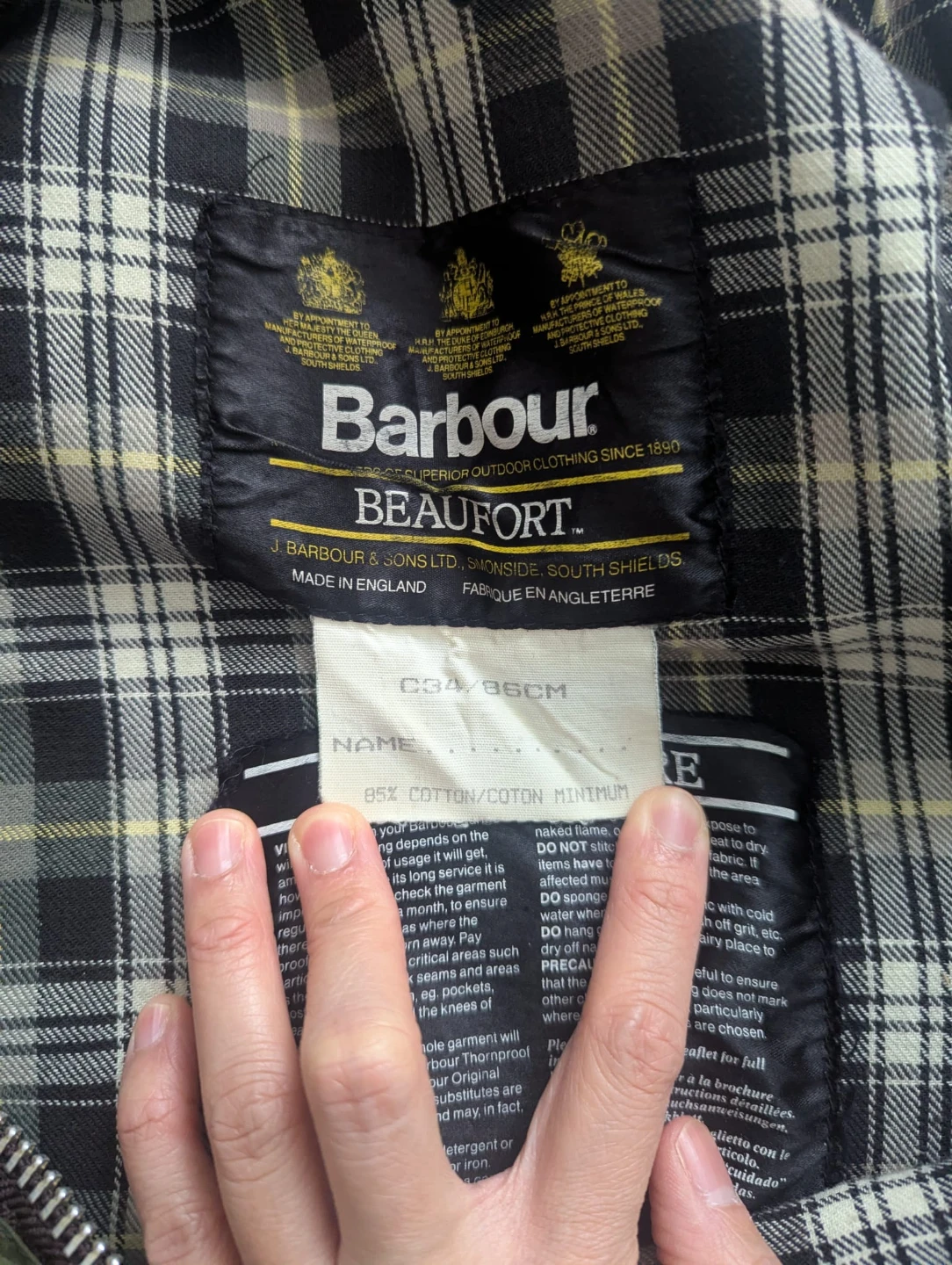 Barbour Beaufort Wax Jacket Size C34/86cm - photo 2