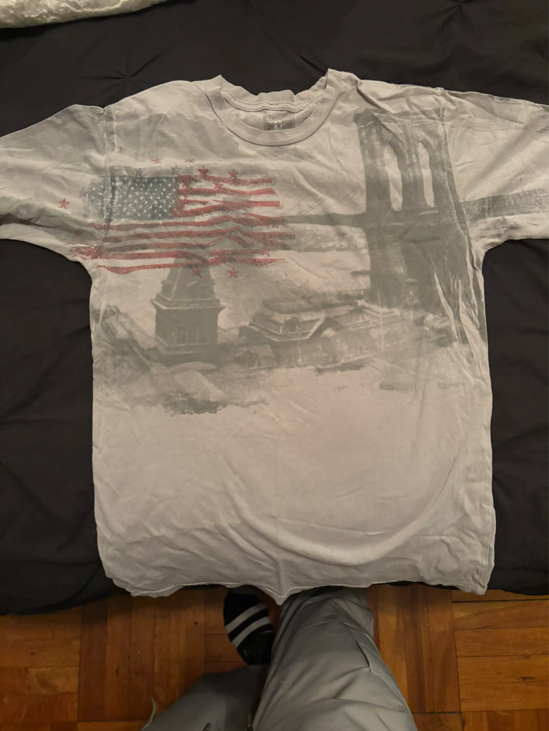 Converse One Star Graphic T-Shirt - Gray - Size S - photo 2