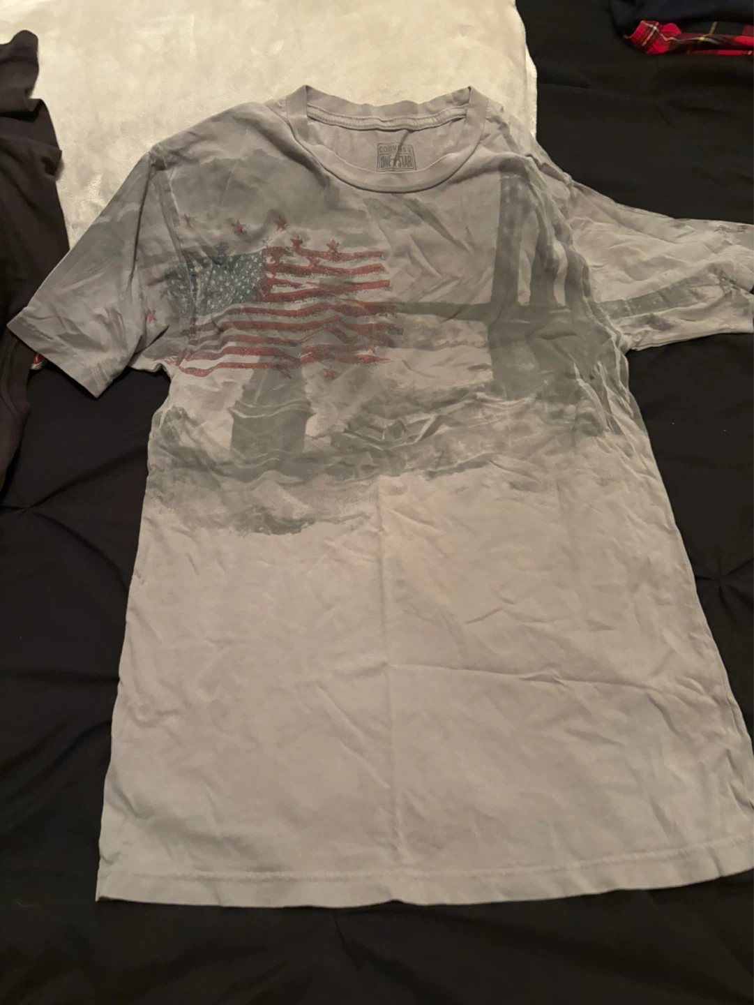 Converse One Star Graphic T-Shirt - Gray - Size S - photo 4