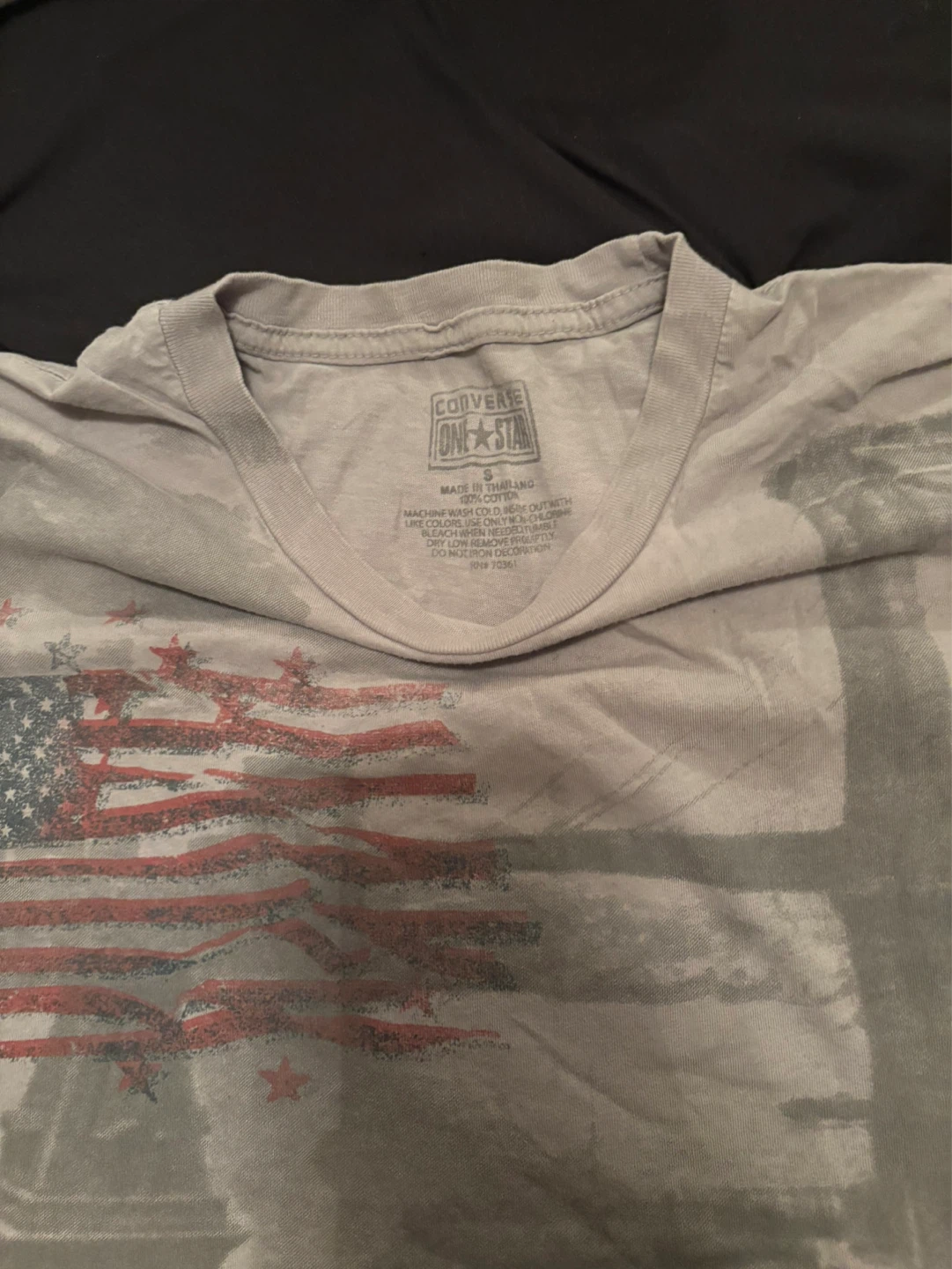 Converse One Star Graphic T-Shirt - Gray - Size S