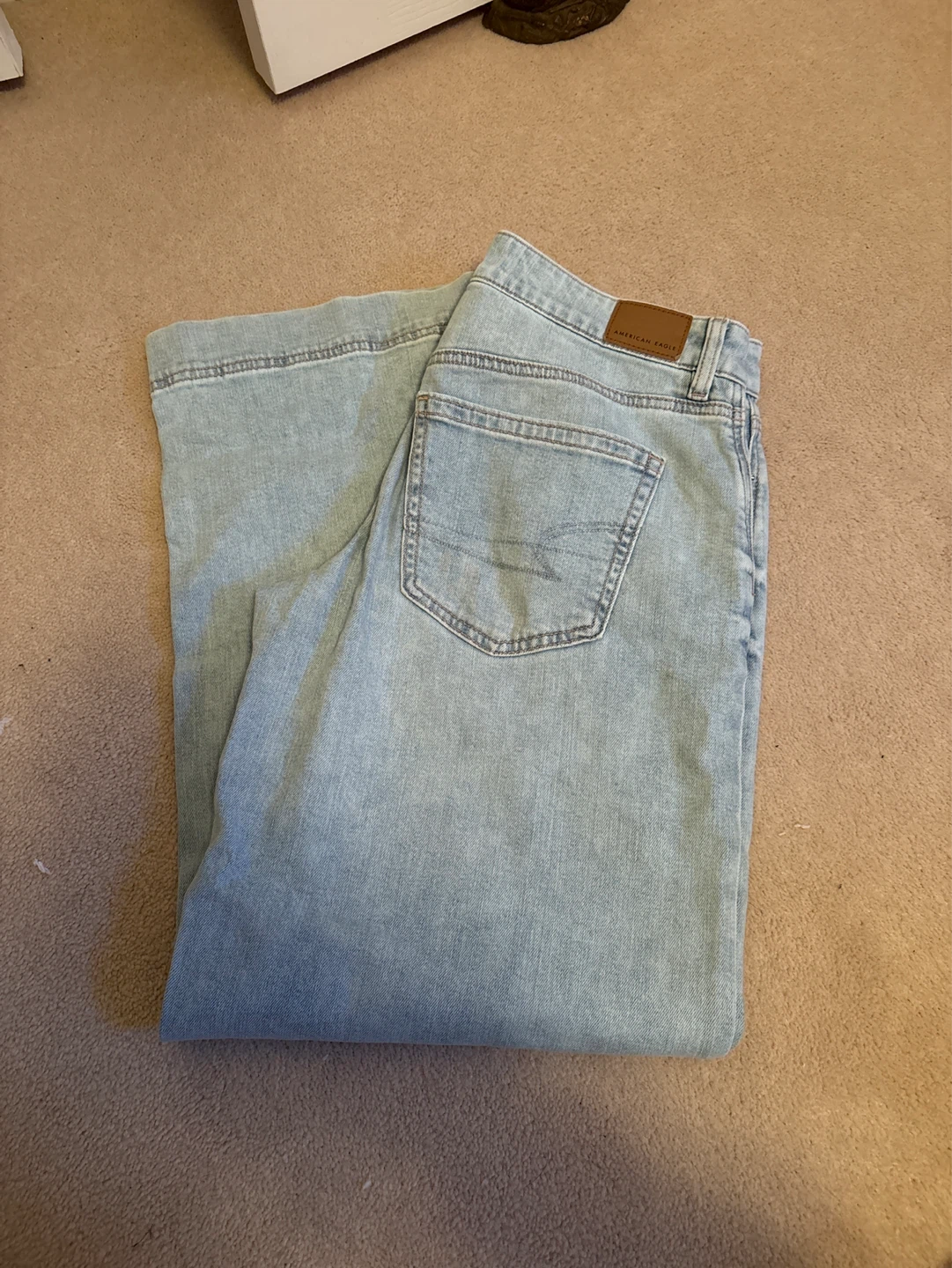 Low-rise baggy wide leg pants