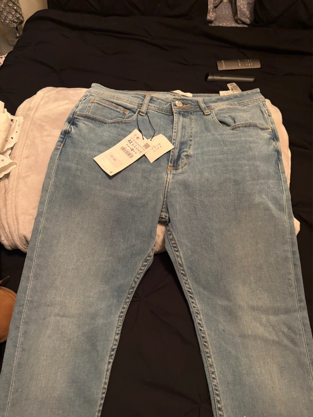 Zara Skinny Fit Jeans - Light Blue Wash, Size 32 - photo 4