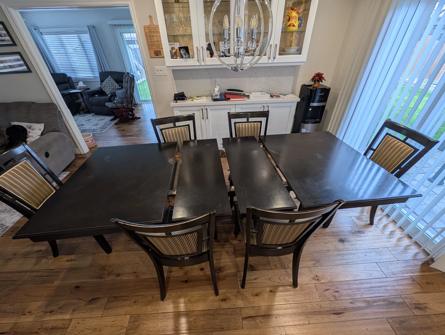 Dark Wood Dining Table with 6 Chairs - photo 3