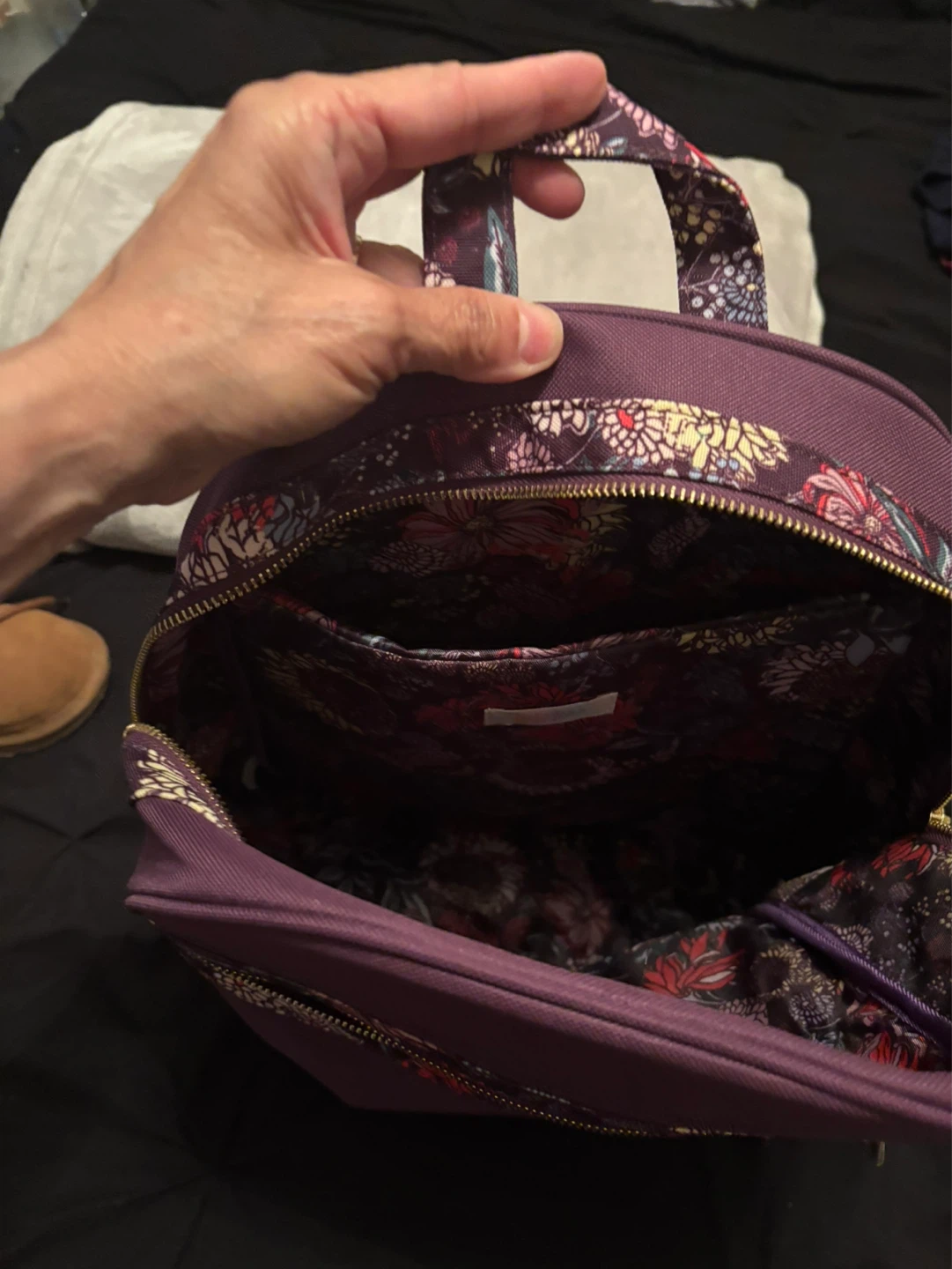 Lularoe Purple Floral Backpack - photo 5
