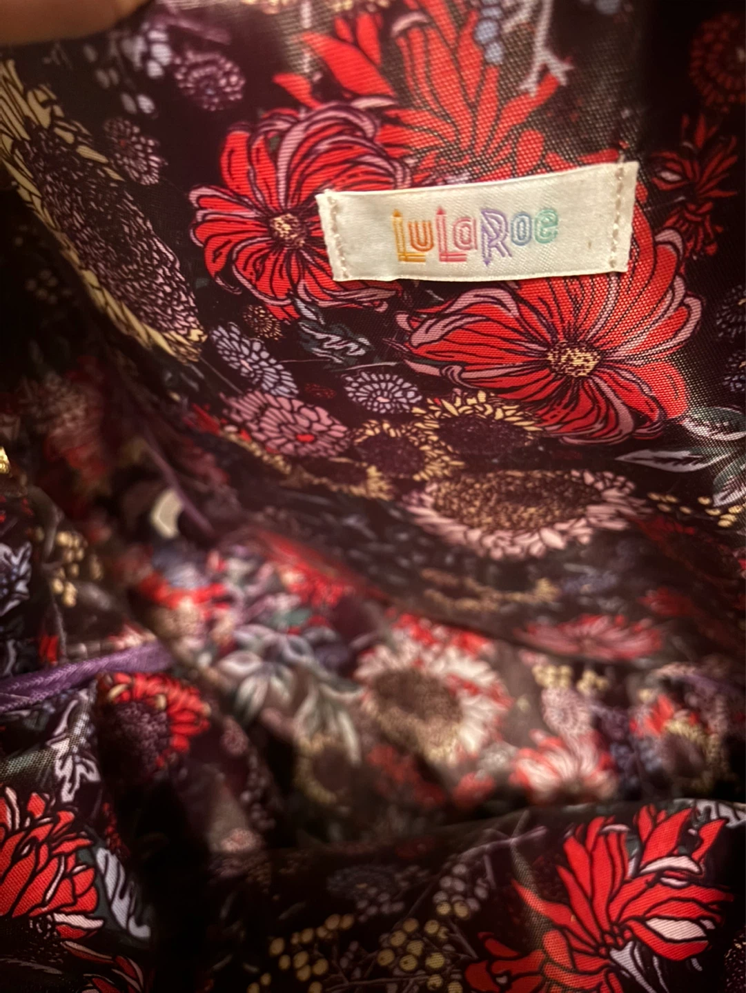 Lularoe Purple Floral Backpack - photo 4