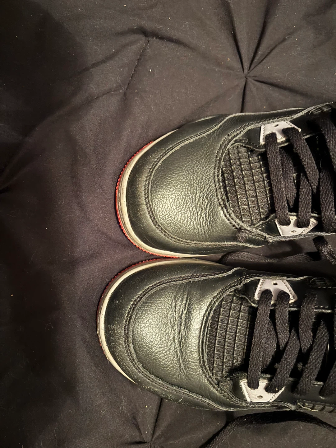 Jordan 4 Retro "Bred" Black Red Sneakers - photo 2
