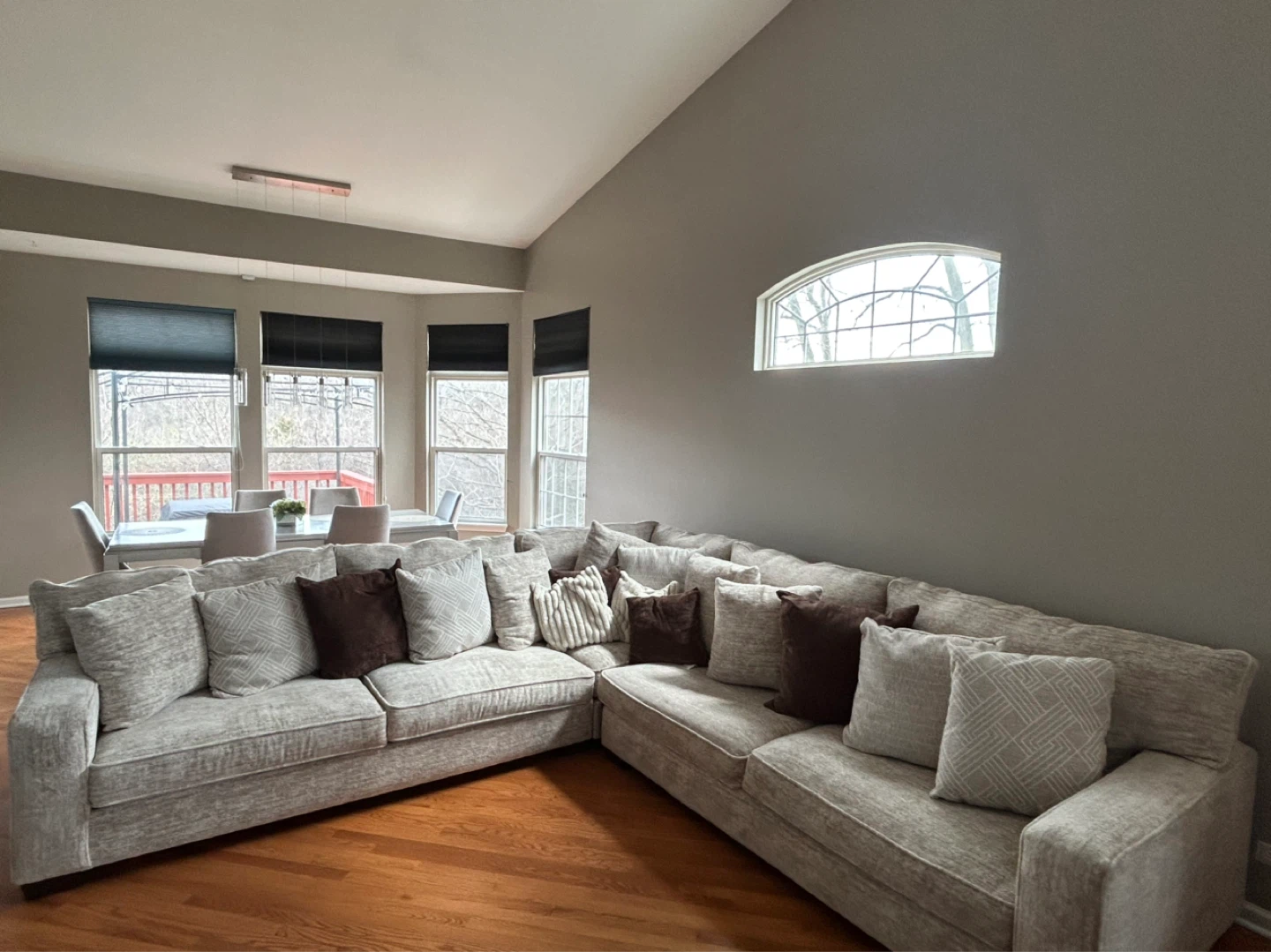 Large Sectional Sofa with Pillows