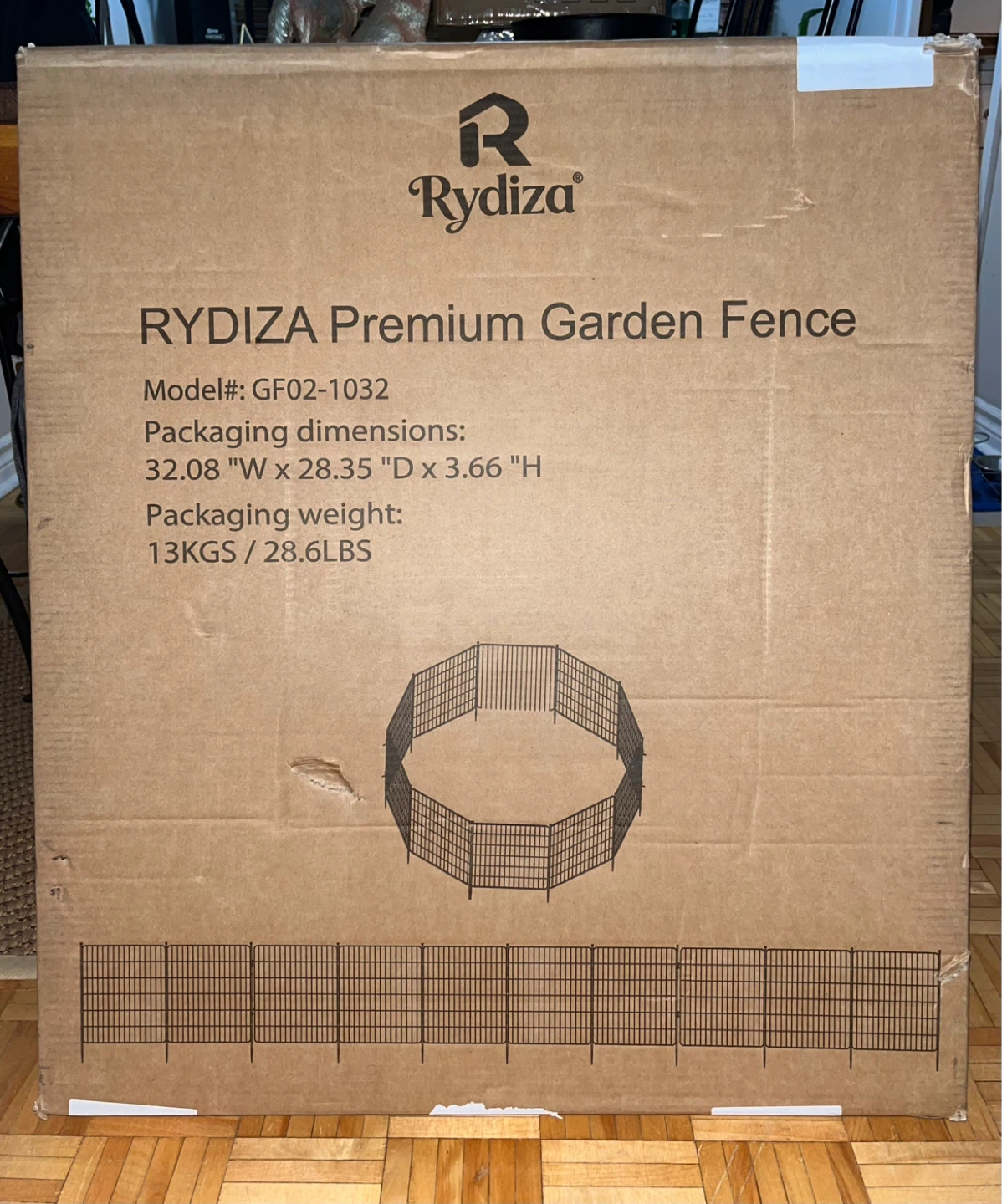 Metal Outdoor Dog Fence – 10 Panels, 32” x 23.6 ft (New) - photo 3