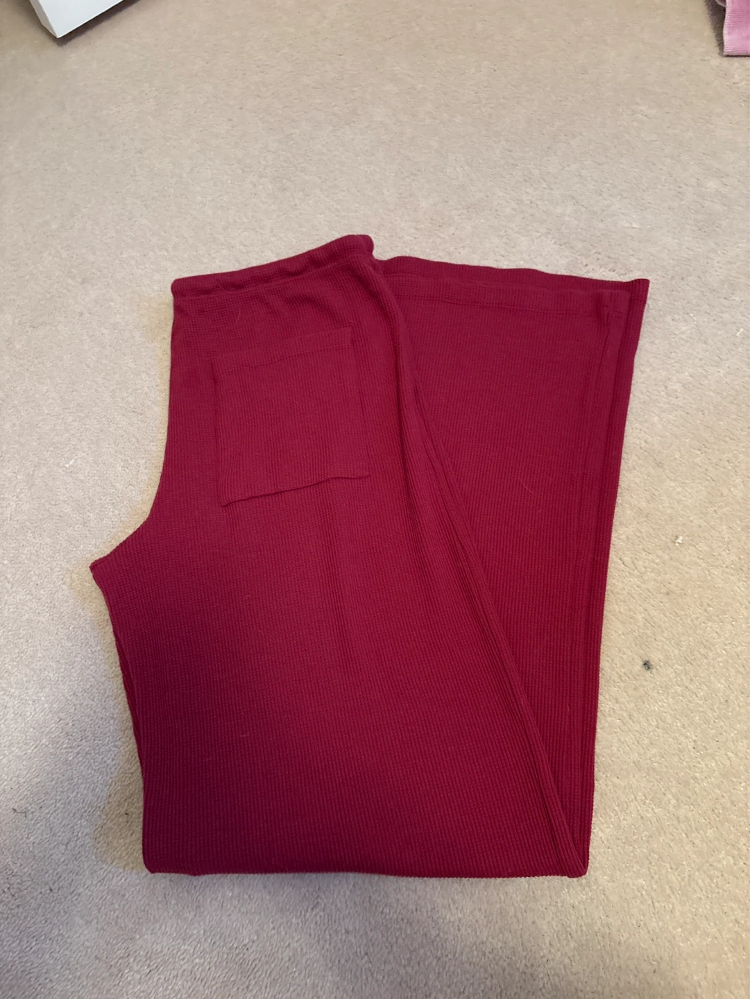 Women's Ribbed Lounge Pants - Red