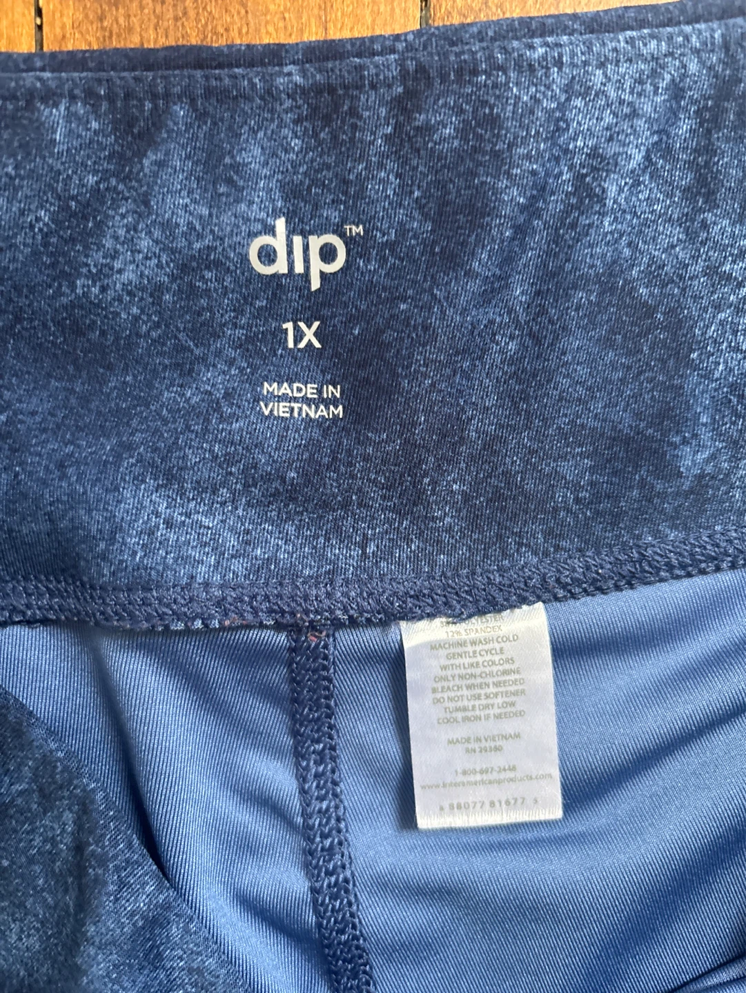 dip Women's Size 1X Blue Marled Cropped Leggings - photo 3