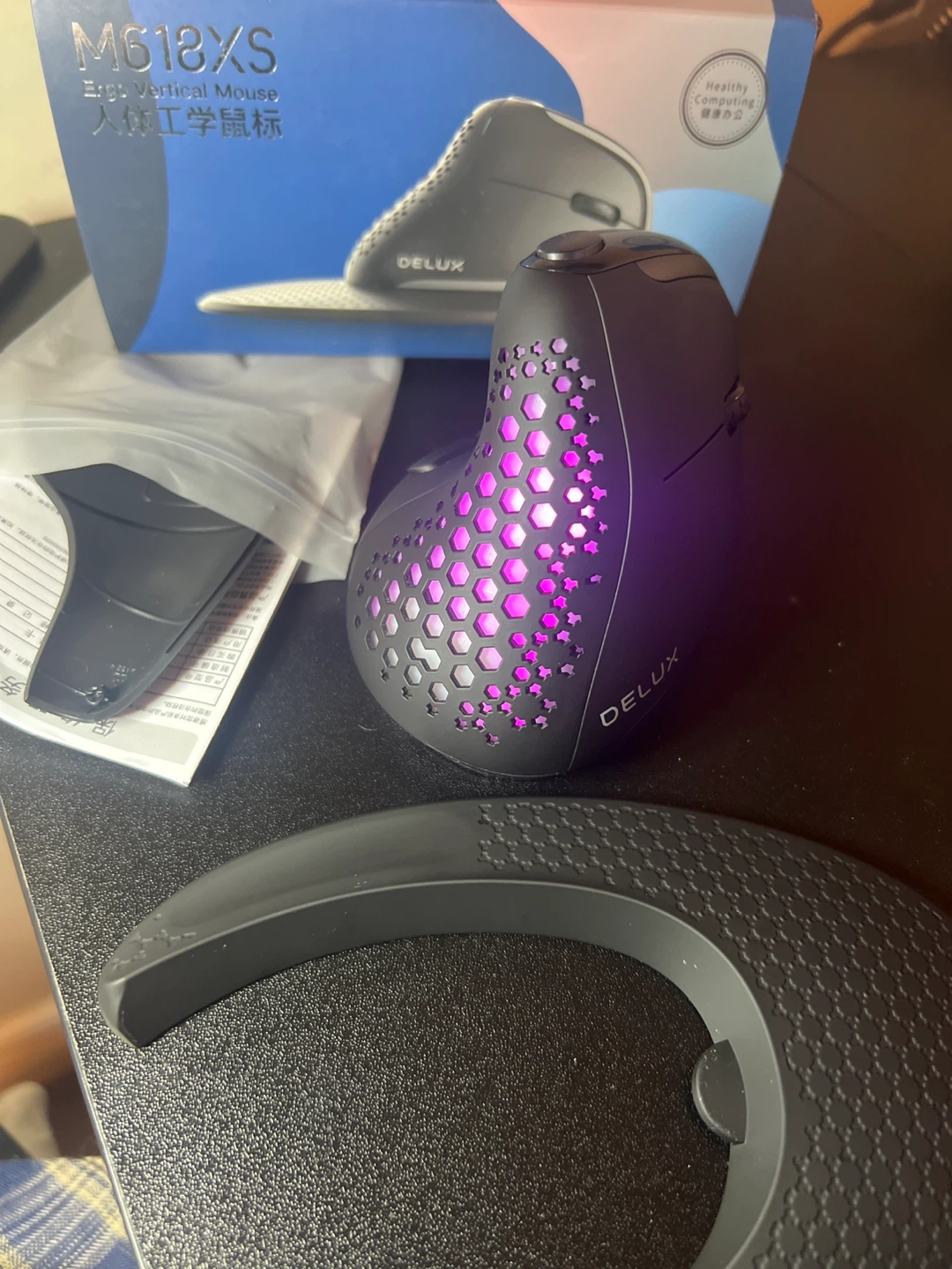 Negotiable - DELUX M618XS Ergo Vertical Mouse Black - photo 4