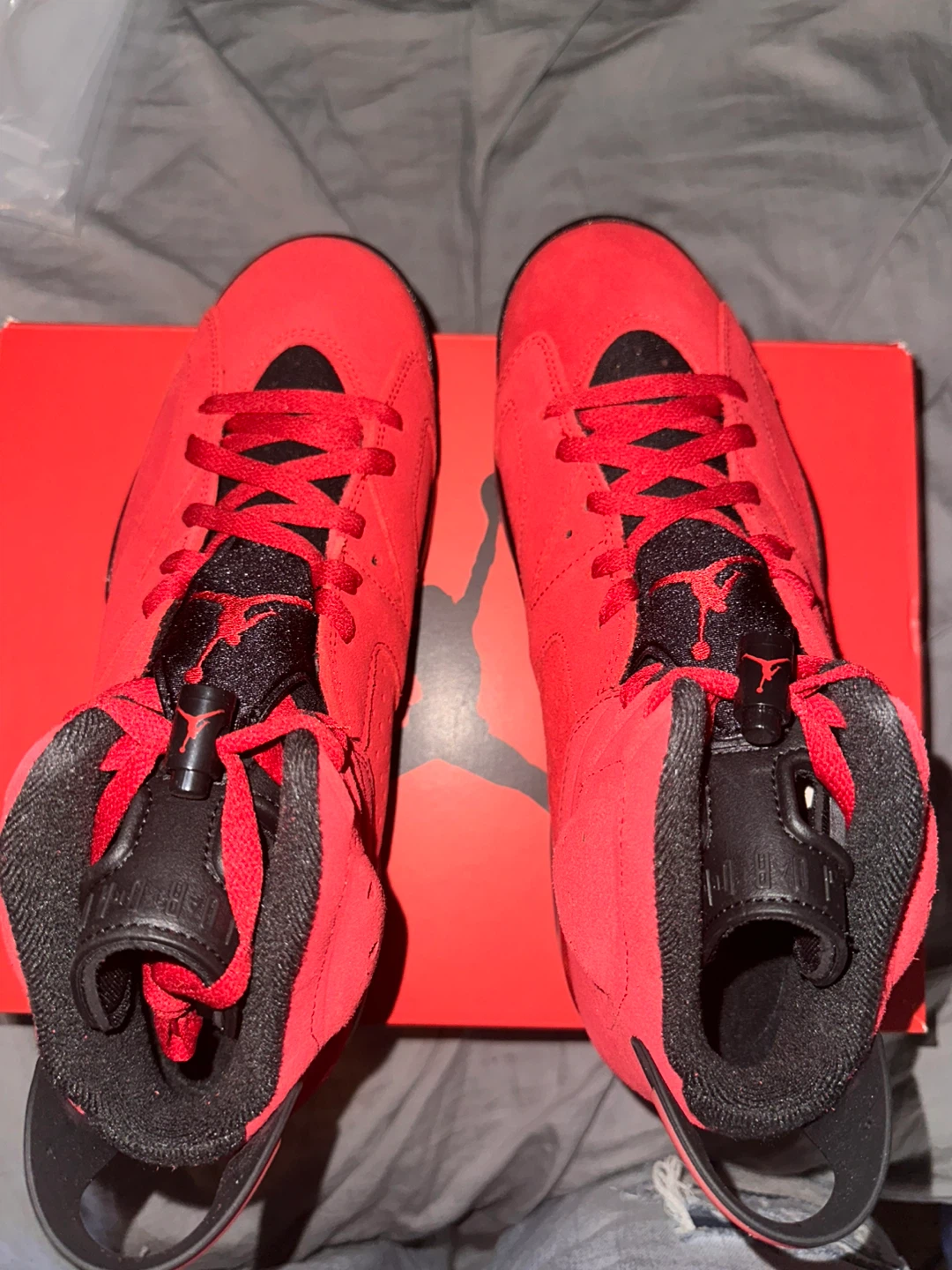 Air Jordan 6 Retro Varsity Red/Black Sneakers Size 9.5