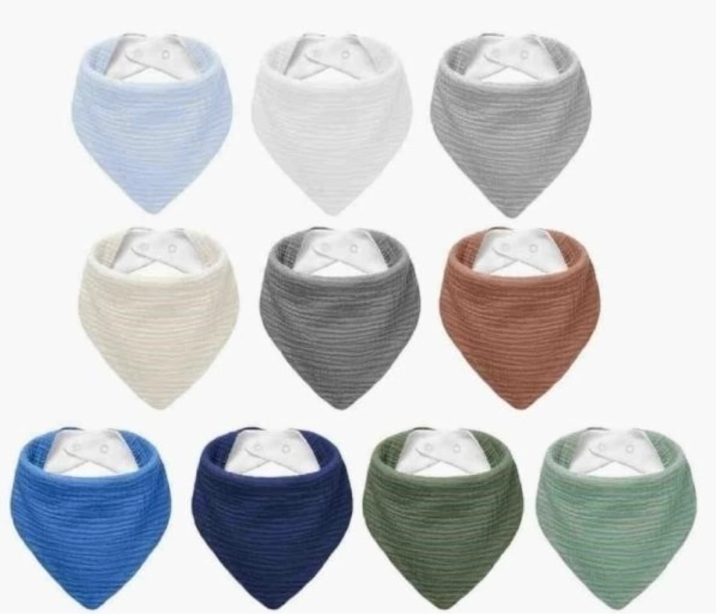 Nizbabebe Muslin Baby Bandana Bibs - 10 Pack