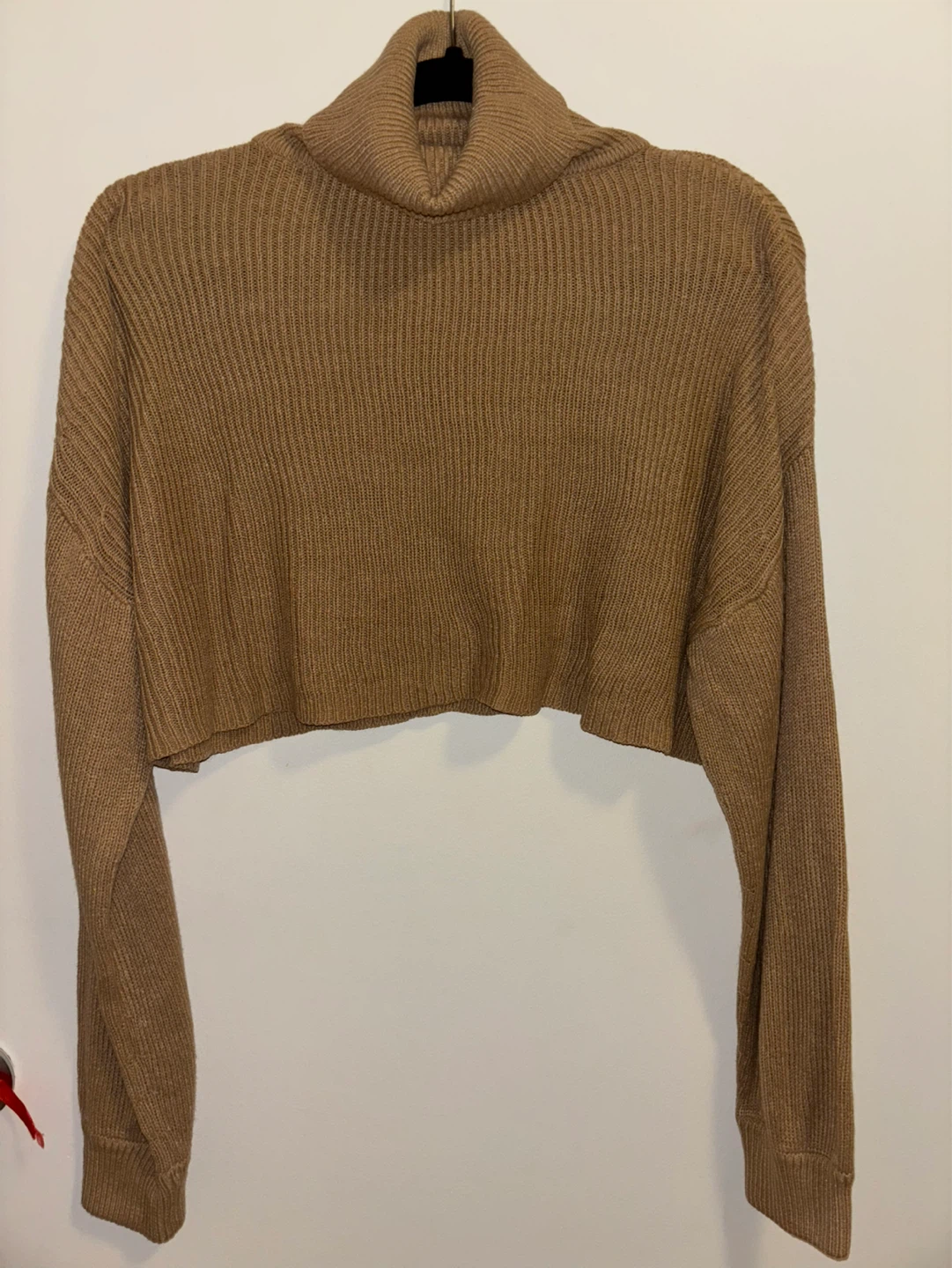 Divided tanned Turtleneck Cropped Sweater