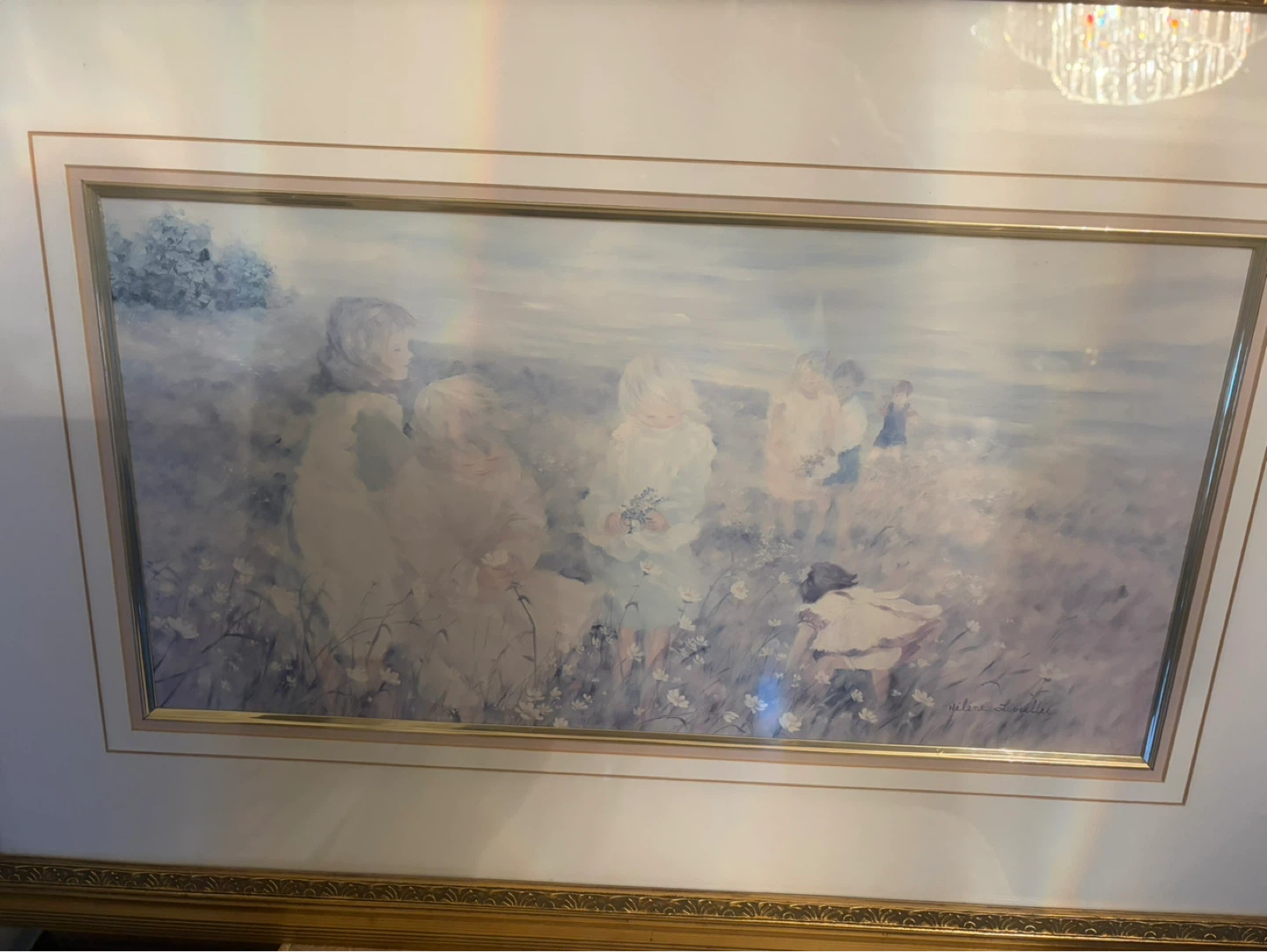 Framed Art Print: Children in a Field - photo 4