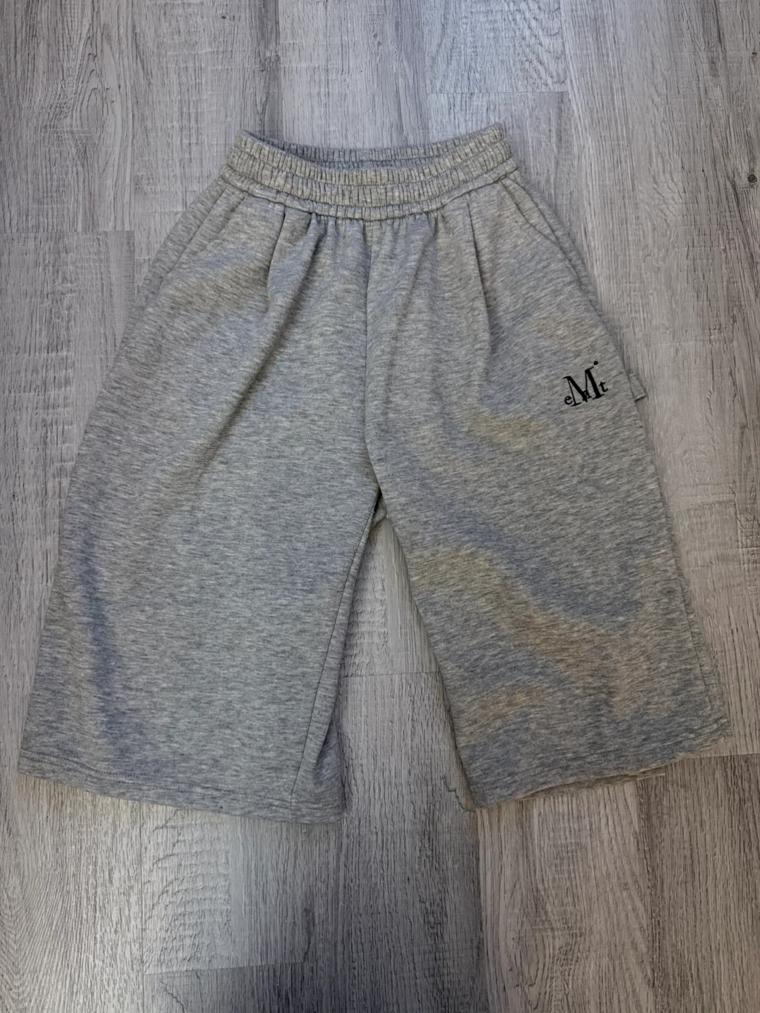 Grey Sweat Shorts with M.C. Logo
