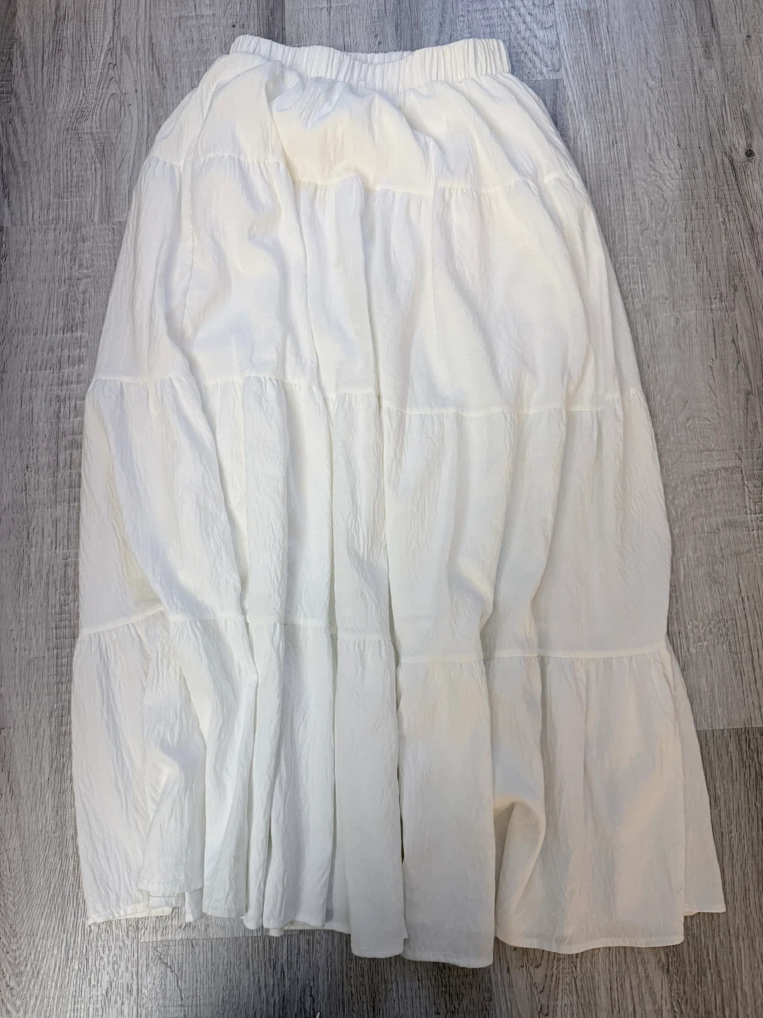 White Tiered Maxi Skirt