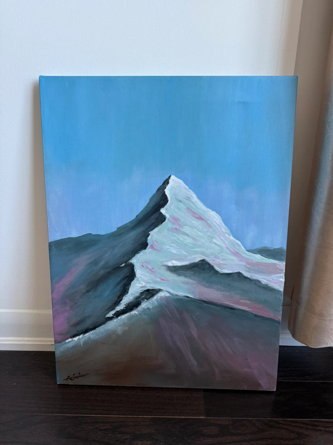 Acrylic Painting of a Mountain