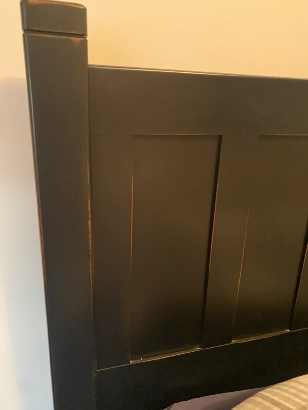 Rustic Black Wooden Bed Frame with Storage Drawers - photo 2