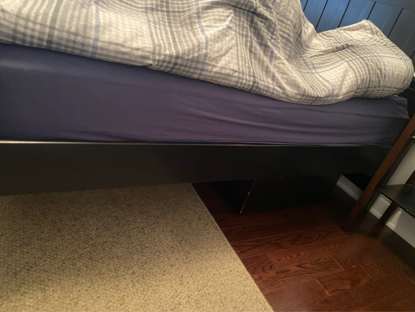 Rustic Black Wooden Bed Frame with Storage Drawers - photo 5