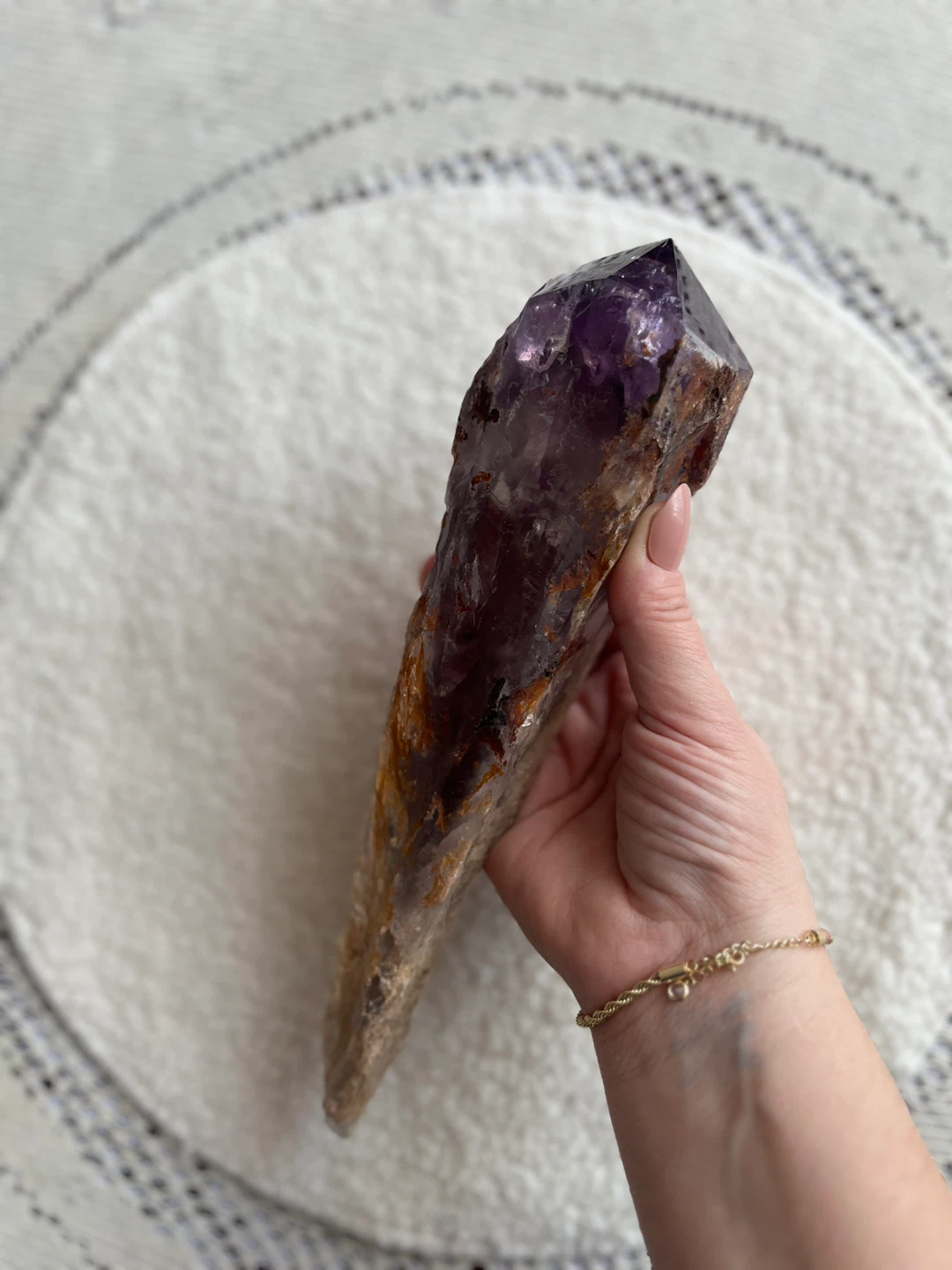 Large Raw Real Amethyst Wand – 10.5” Natural Statement Crystal - photo 4