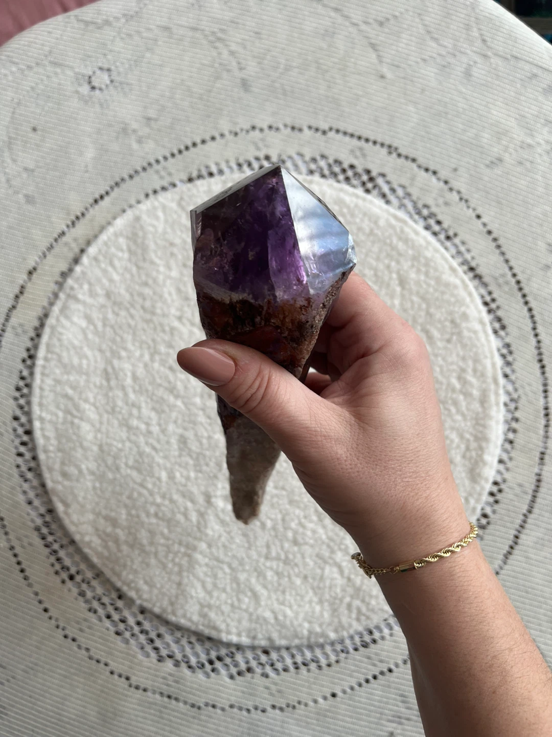 Large Raw Real Amethyst Wand – 10.5” Natural Statement Crystal - photo 5