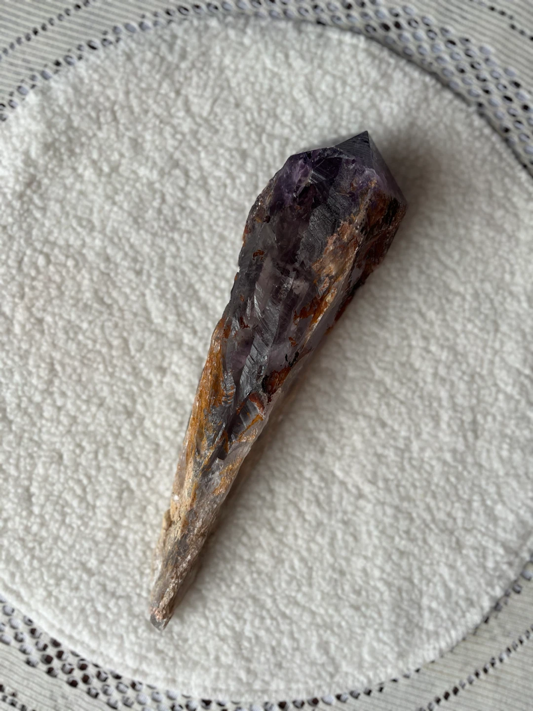 Large Raw Real Amethyst Wand – 10.5” Natural Statement Crystal - photo 3