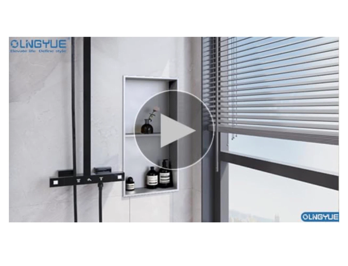 OLNGYUE Recessed Wall Niche Shelf - Double Layer - photo 4