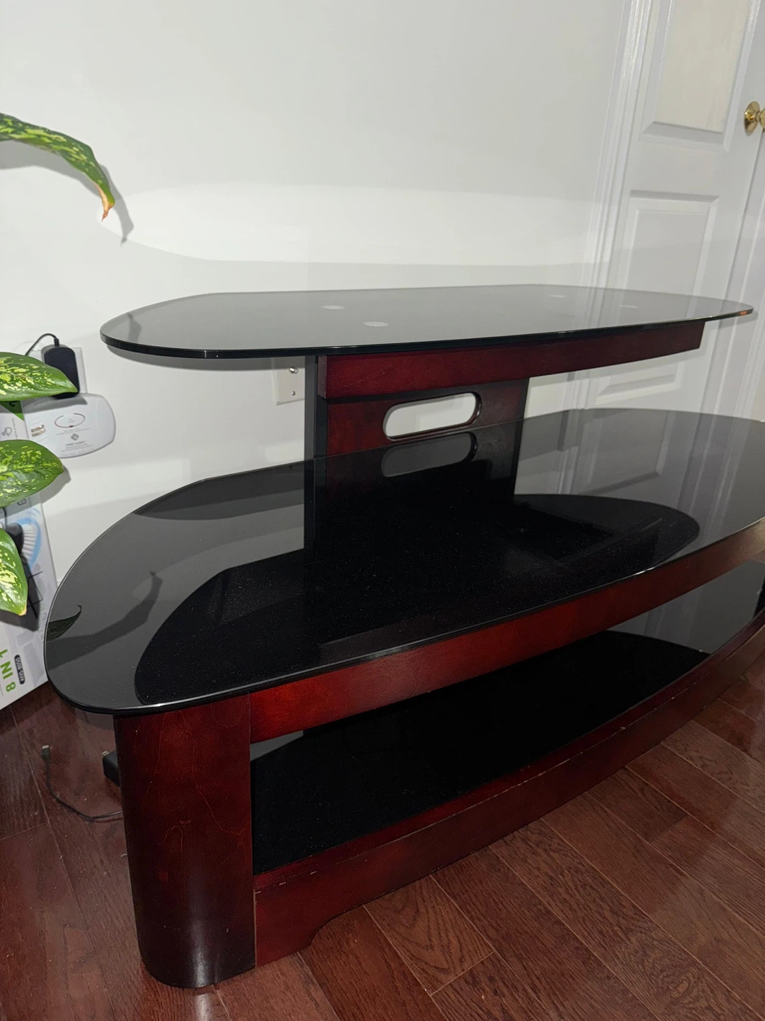 Glass and Wood TV Stand