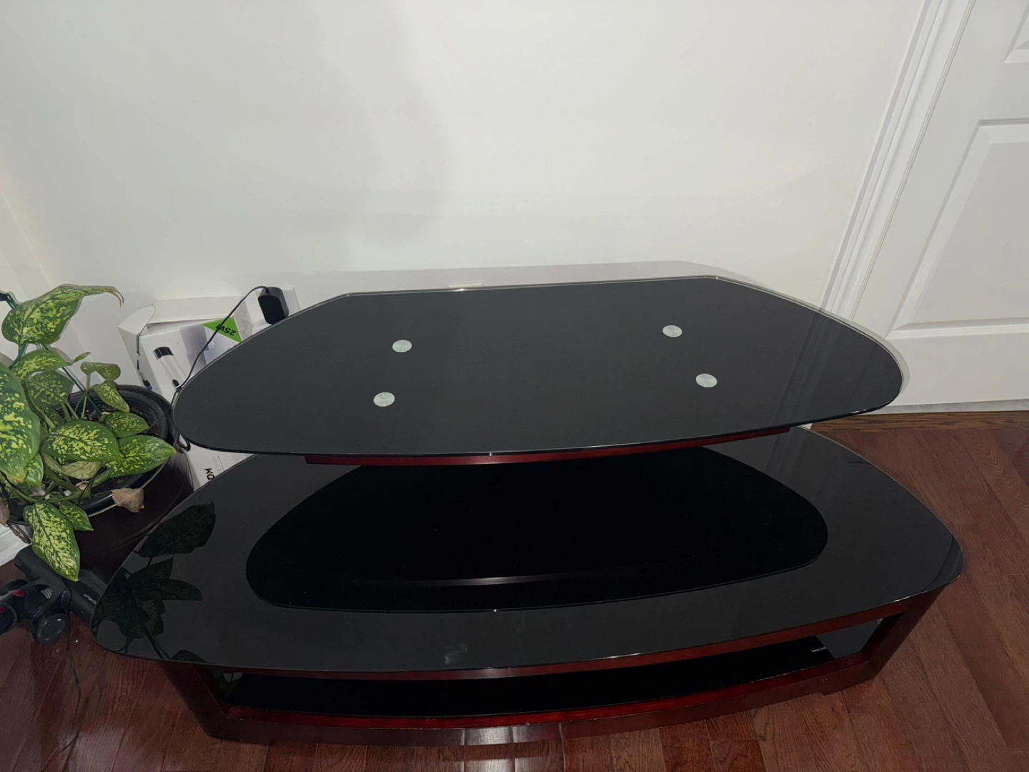 Glass and Wood TV Stand - photo 4