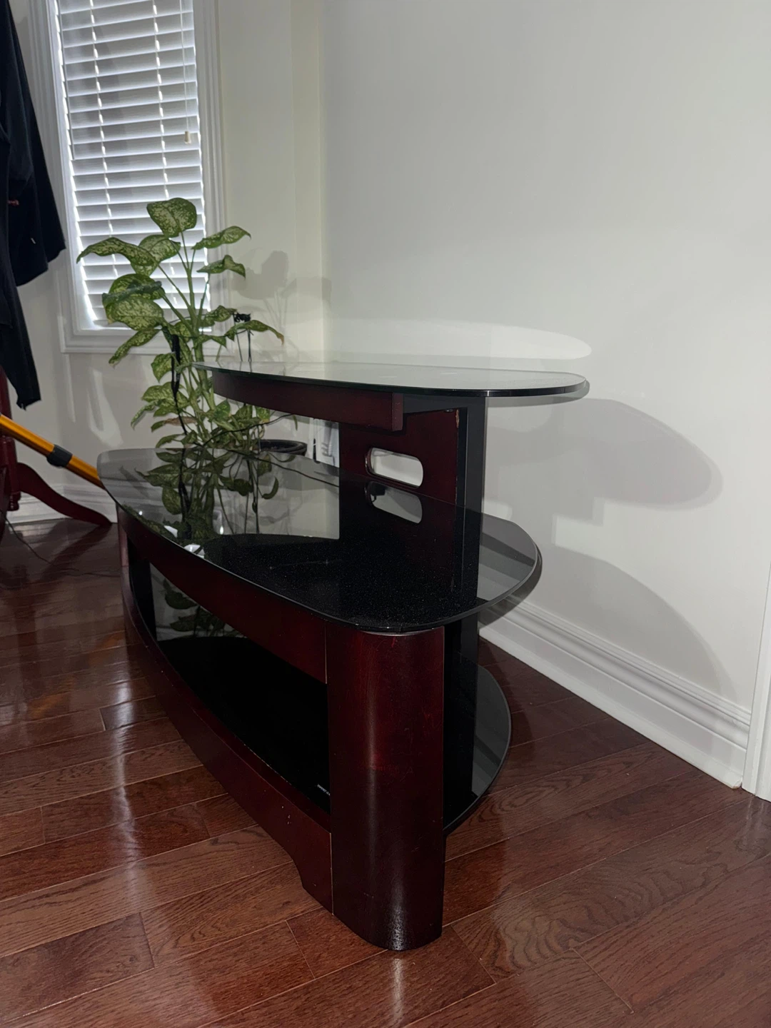 Glass and Wood TV Stand - photo 2