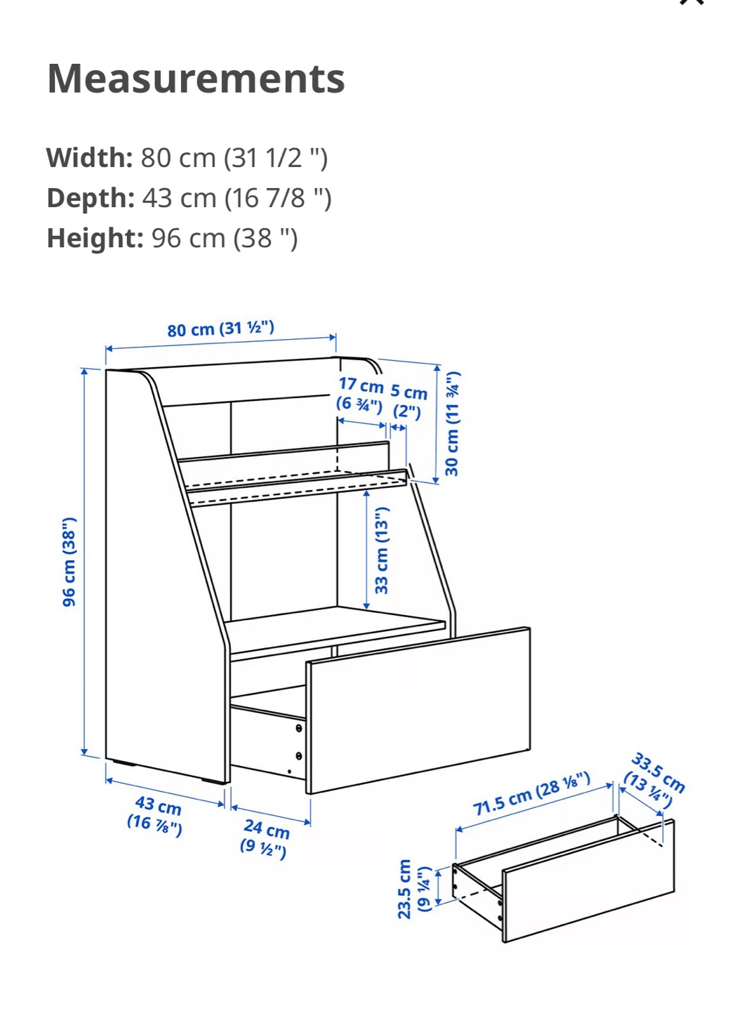 Kids bookshelf IKEA BERIGIG with Storage - White - photo 2