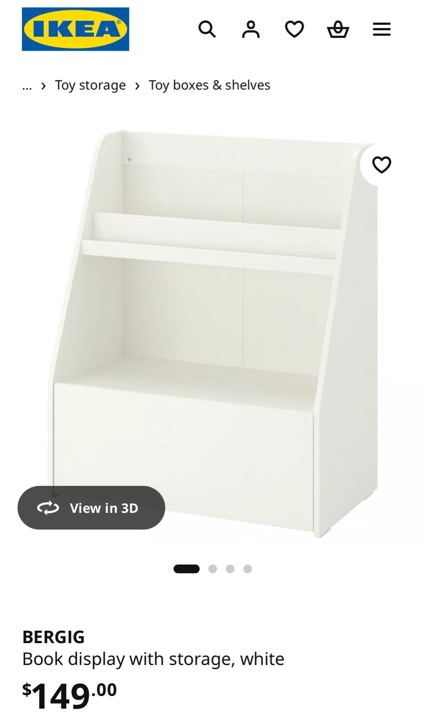 Kids bookshelf IKEA BERIGIG with Storage - White - photo 3