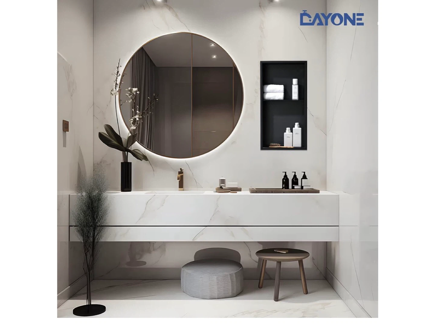 DAYONE Black 304 Stainless Steel Shower Niche Shelf - photo 2