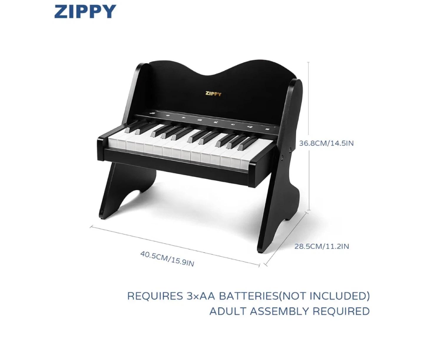 Zippy 25-Key Digital Piano with Color-Coded Stickers - photo 2