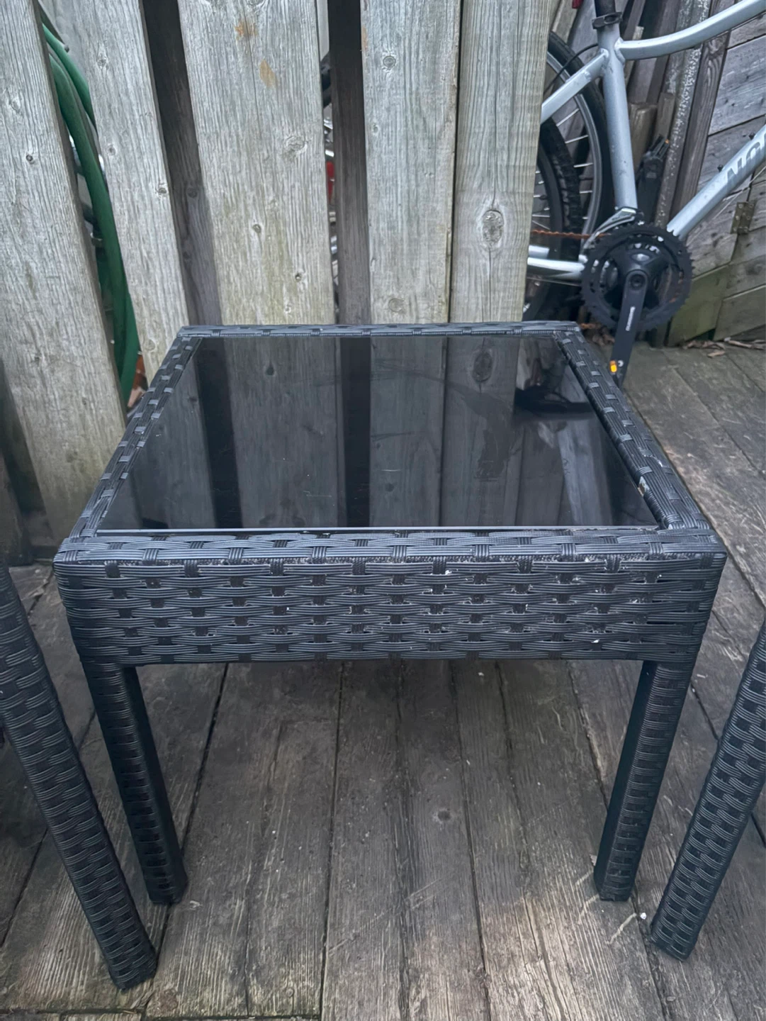 Black Rattan Patio Chairs and Table Set - photo 4